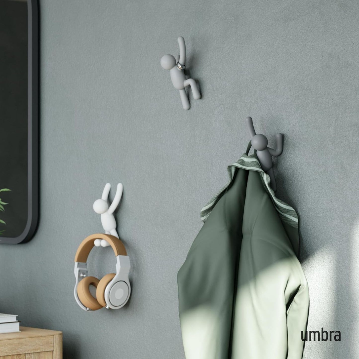 Umbra Buddy Haken - Dekorative Wandhaken - 3er Set