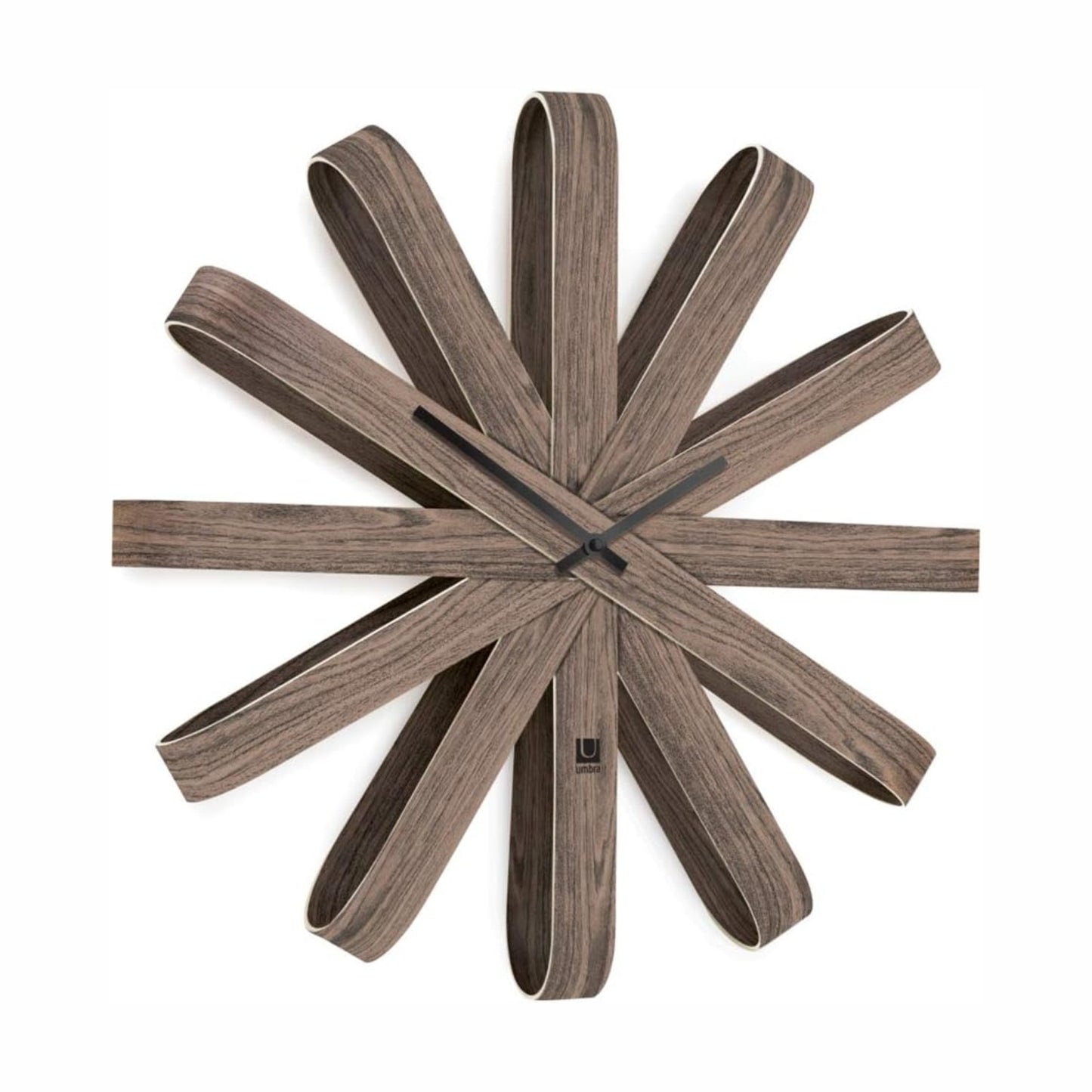 Umbra - Wanduhr Ribbonwood aus Walnussholz