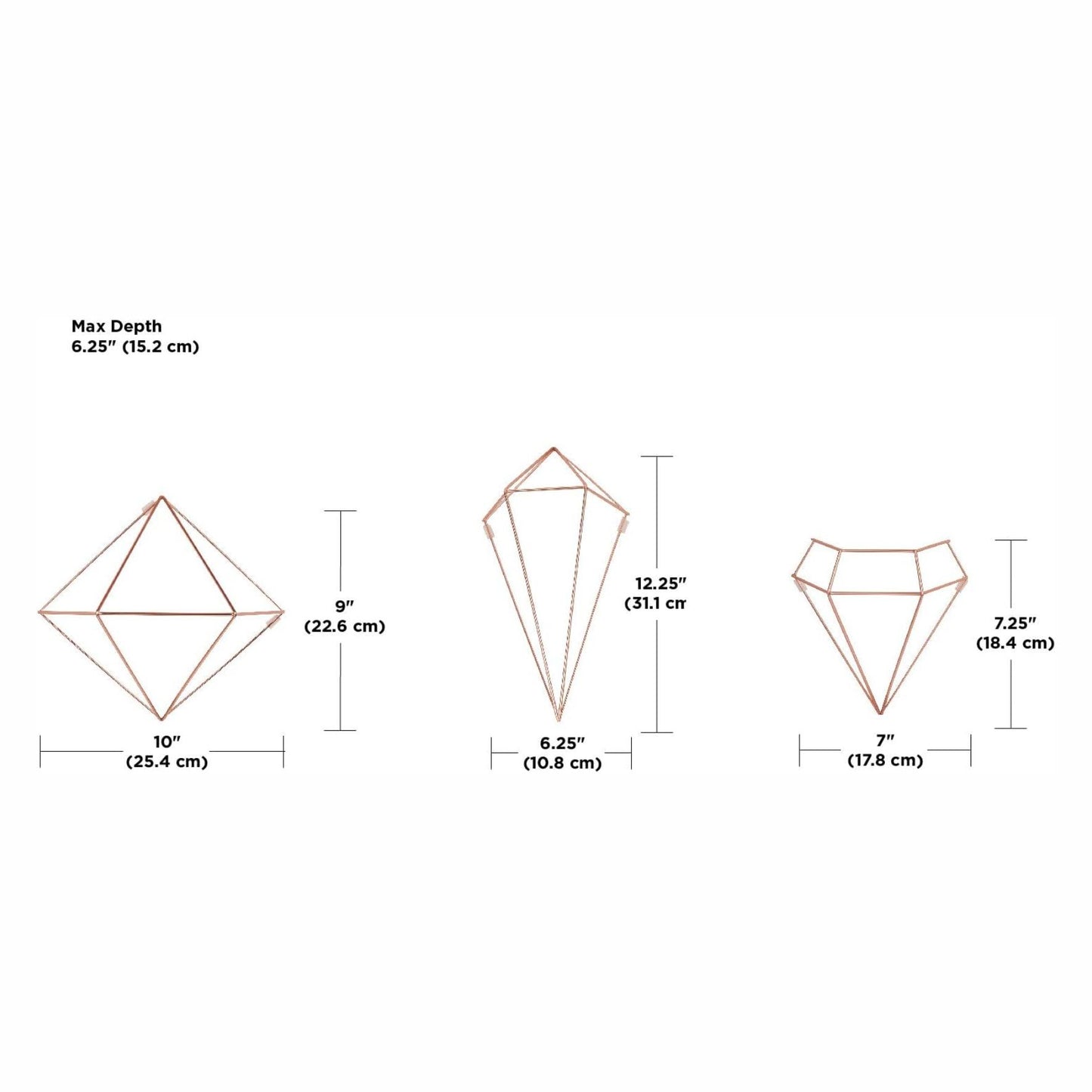 UMBRA | Prisma Geometrische Skulpturen – 6er Set