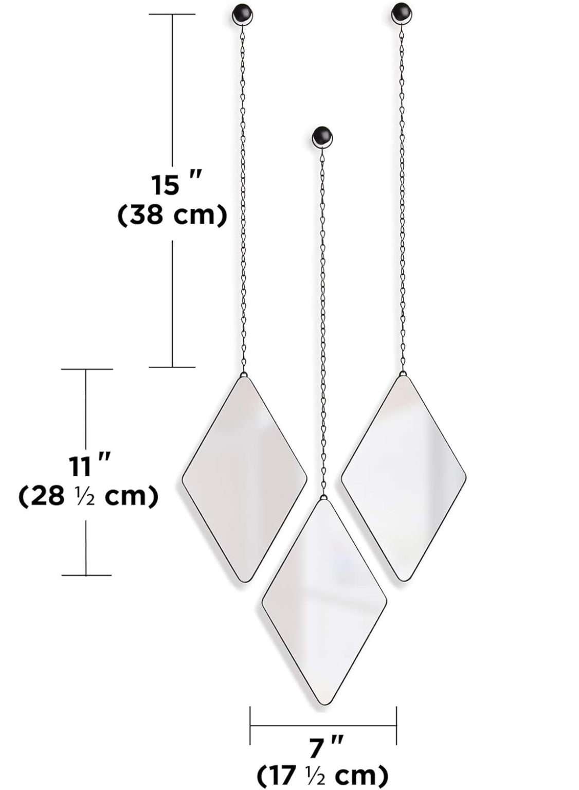 Umbra Dima 3-teiliger Wandspiegel und Wanddekoration