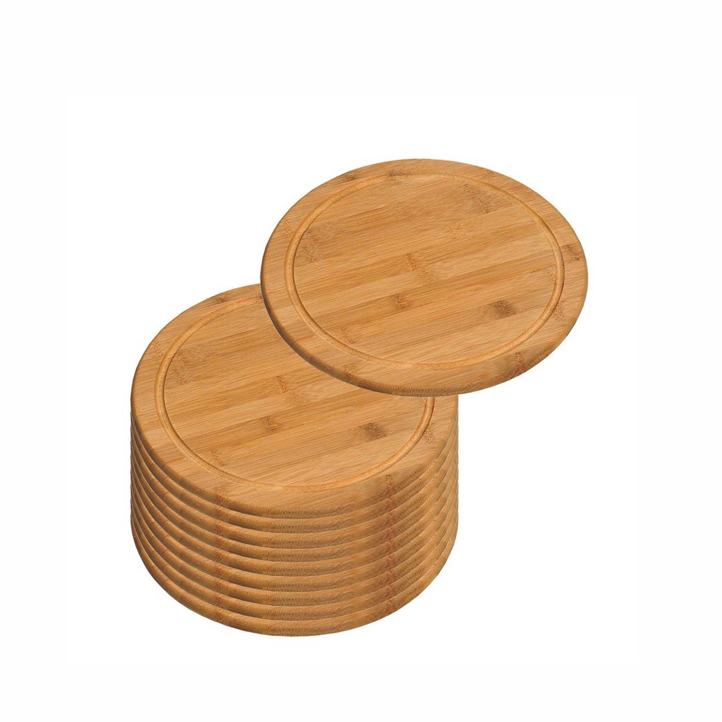 Kesper Fleischteller, Schneidebrett, Frühstücksbrett - Bambus 25 Cm
