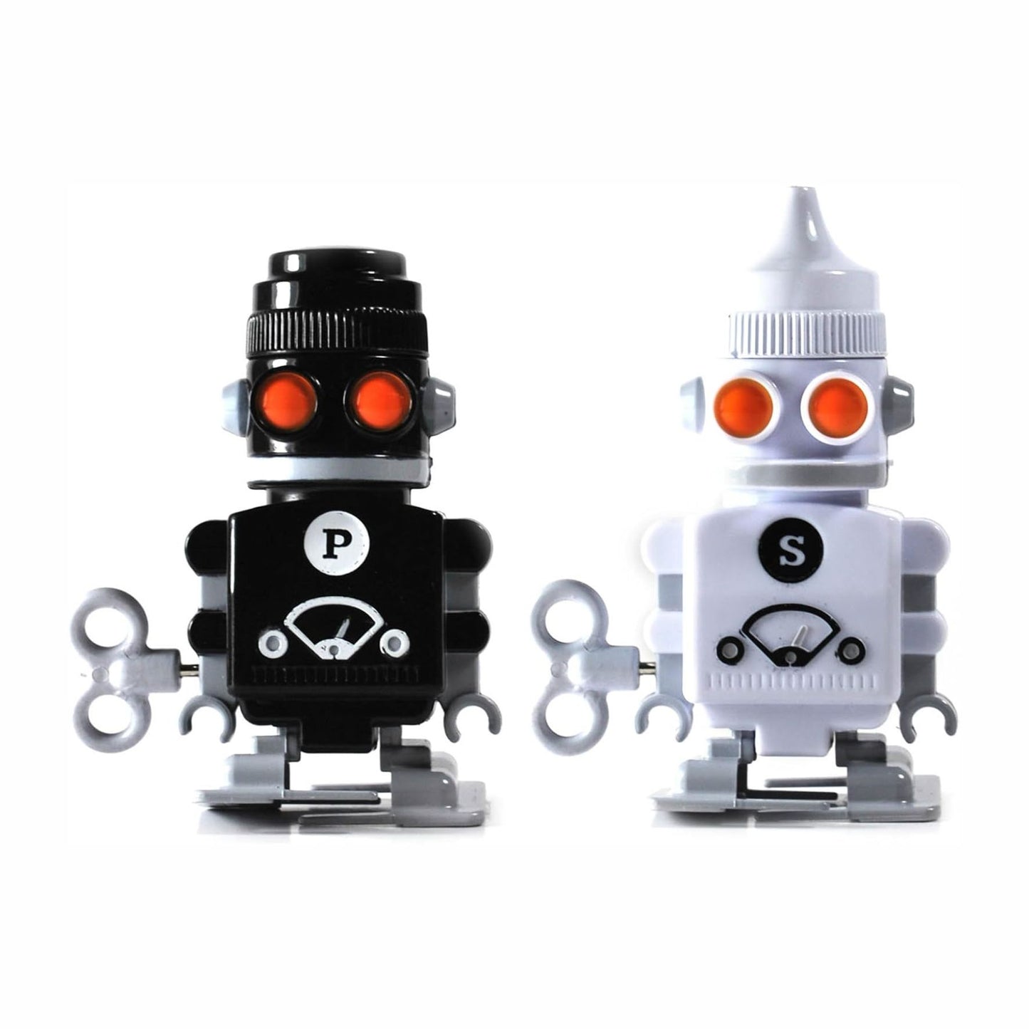 Aufziehroboter Salz- und Pfefferstreuer