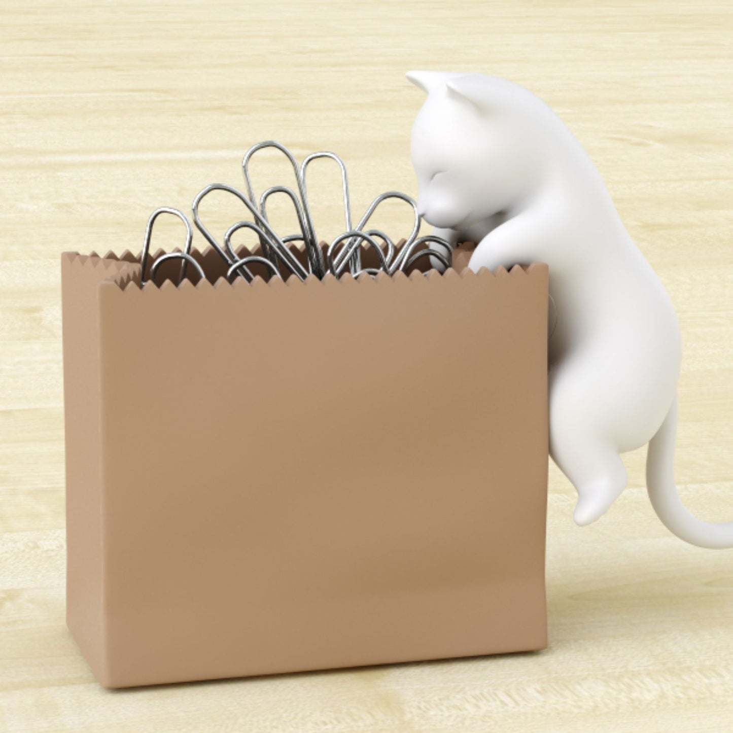 3-tlg. Büroklammern-Spender Set "Katzen"