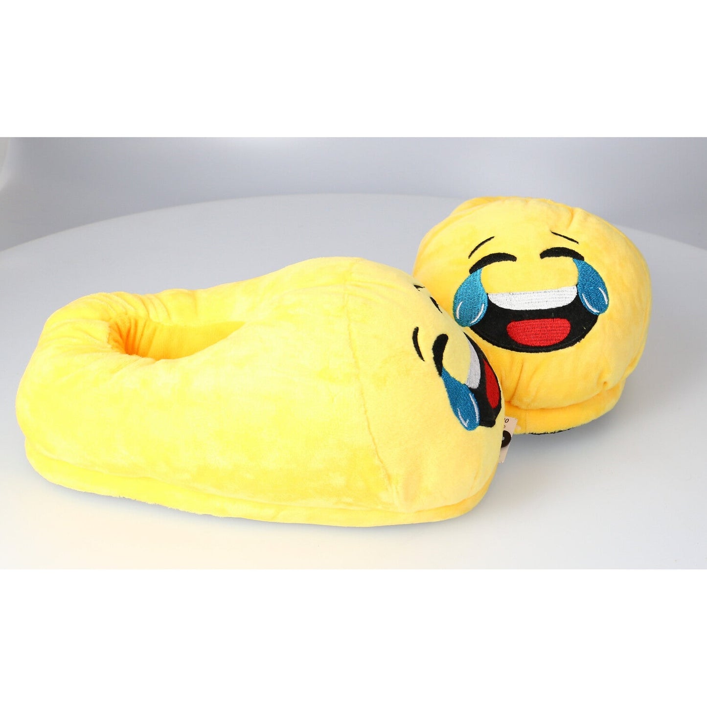 Lustige Emoji Hausschuhe - Lachende Trennen – Bequem, Warm & Stylisch