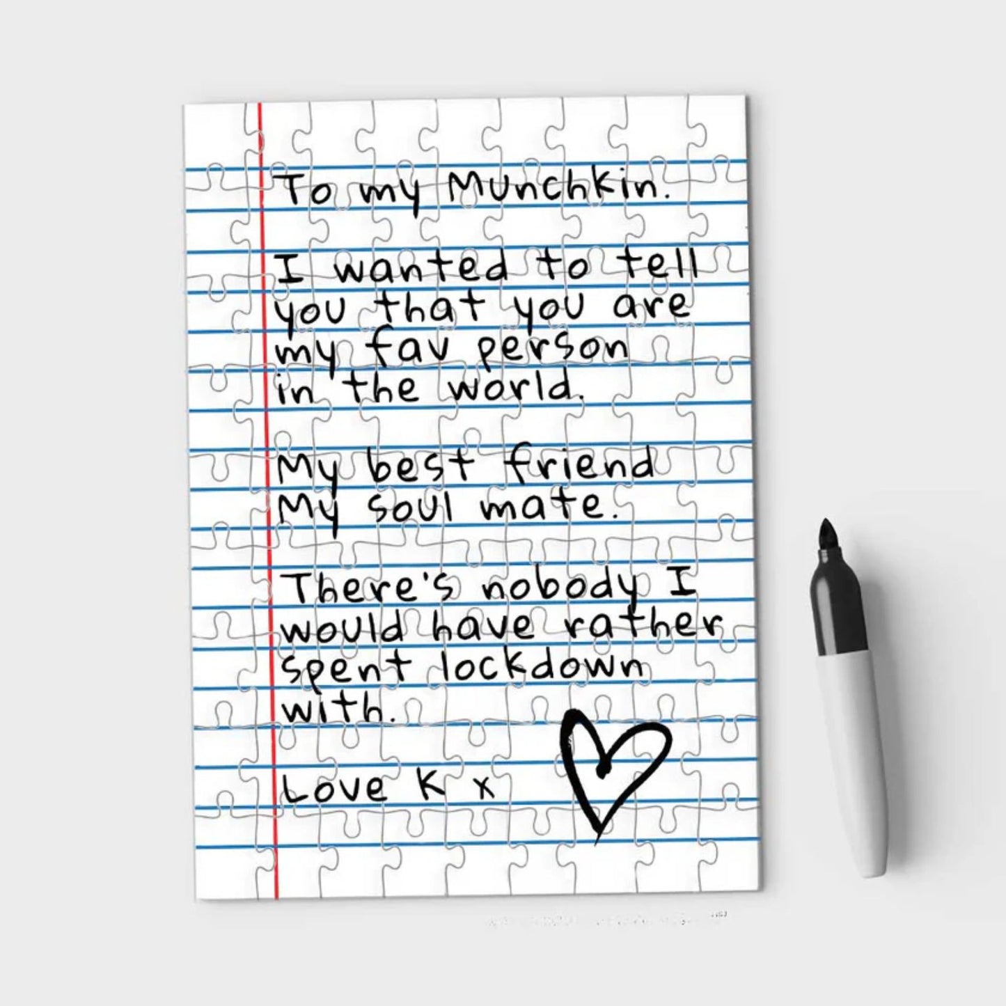 DIY Puzzle Brief zum Verschenken