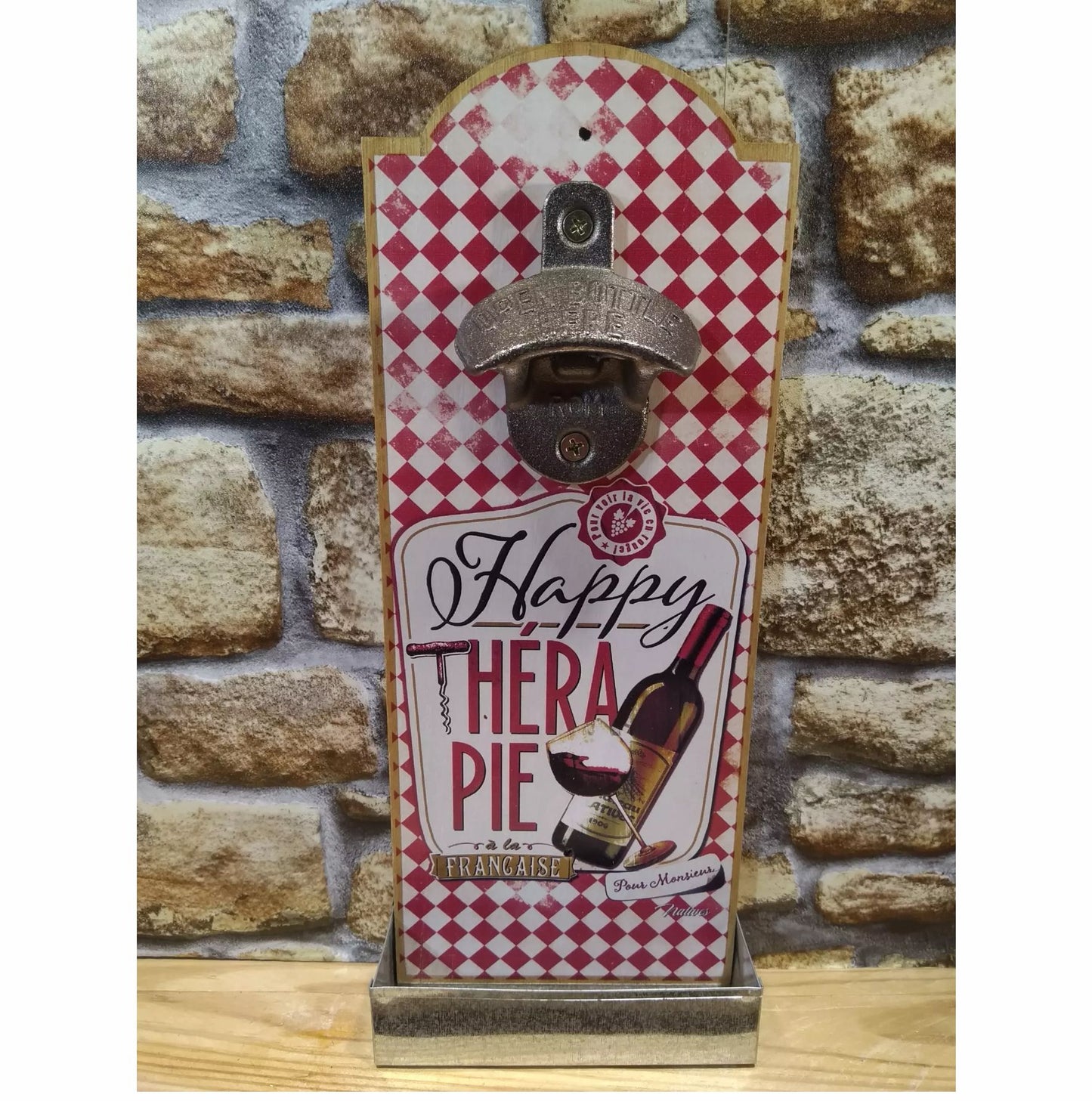 Wandflaschenöffner Happy Therapie