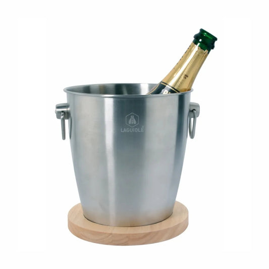 Champagnerkühle mit Holzständer