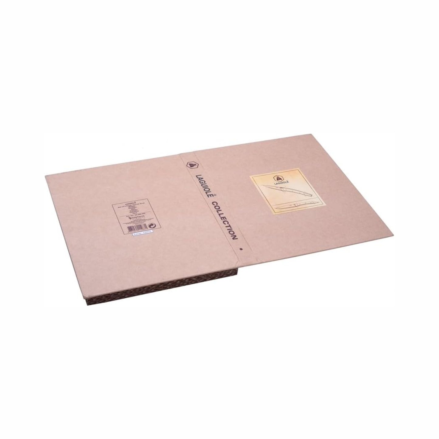 LAGUIOLE - Set mit 6 Steakmessern - Edelstahl, Metallgriff mit grauem Holz veredelt