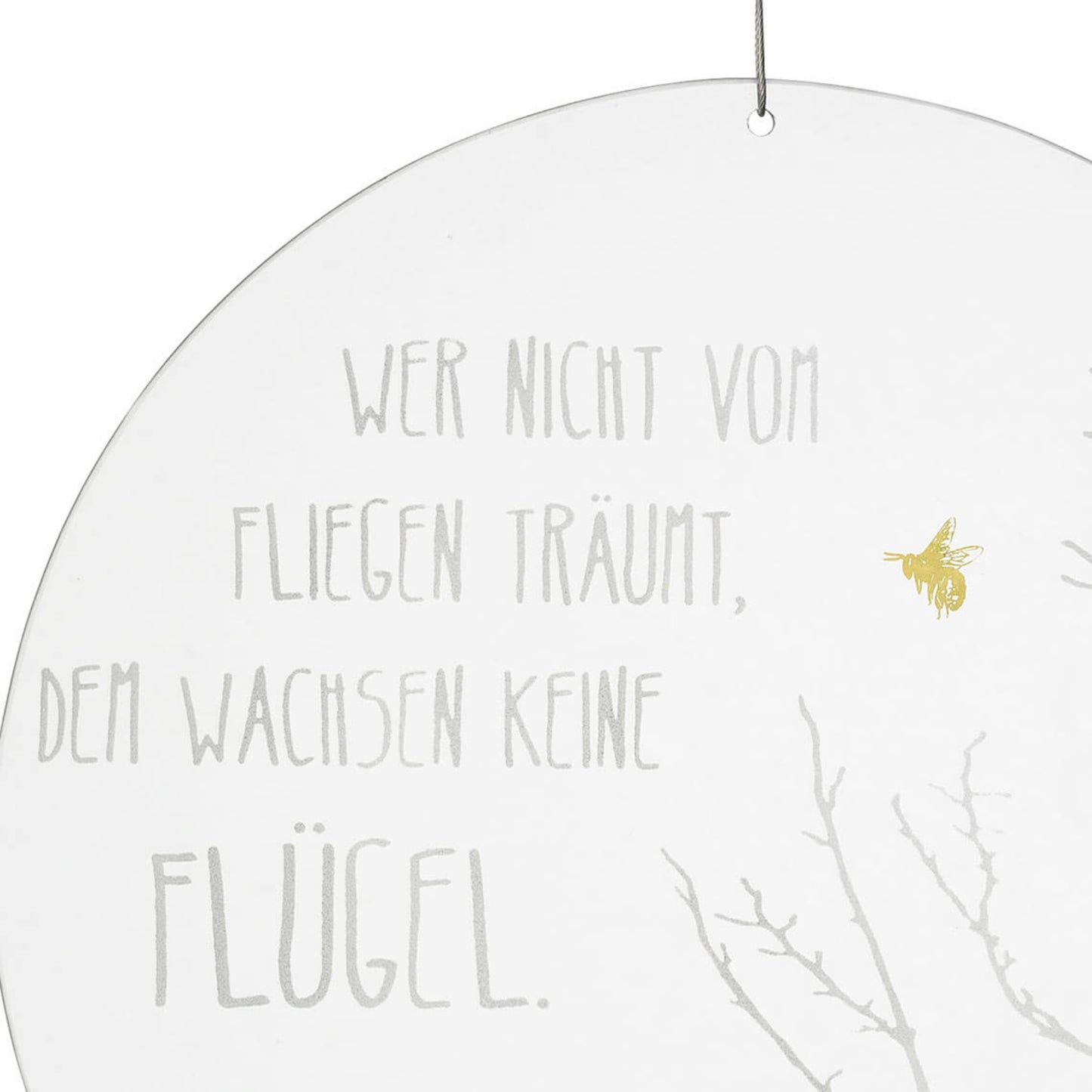 Räder | Glaspoesie „WER NICHT VOM FLIEGEN…“