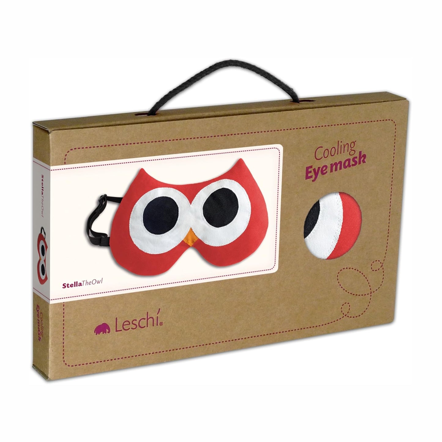 LESCHI - Schlafmaske Eule Stella Rot