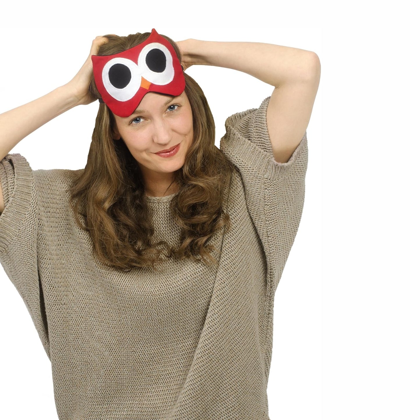 LESCHI - Schlafmaske Eule Stella Rot