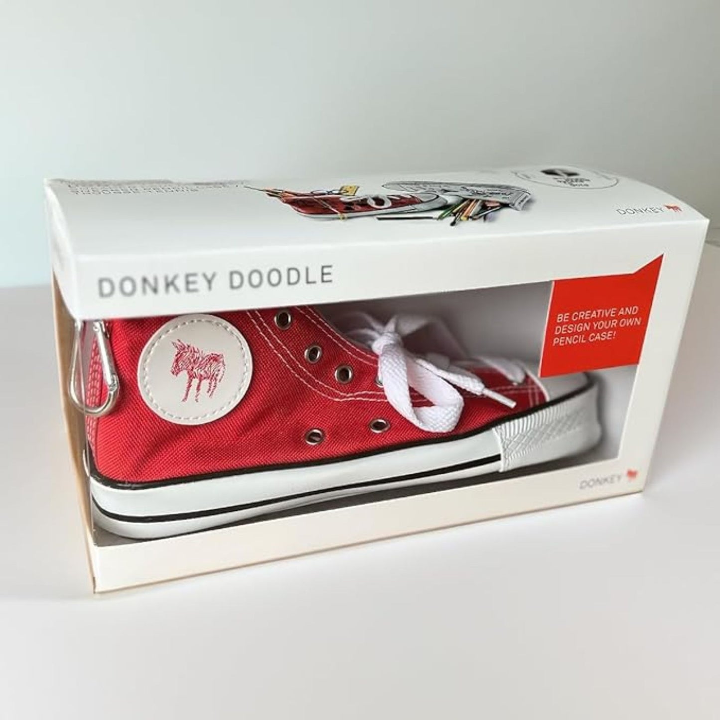 Doodle Red / Federtasche in Form eines Schuh