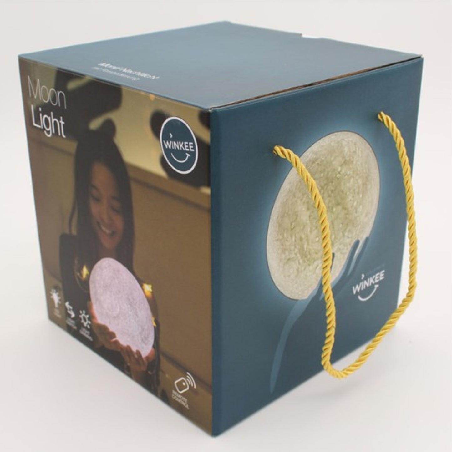 Winkee Mond Nachtlicht mit LED Ø 18 cm - Farbwechsel & Fernbedienung