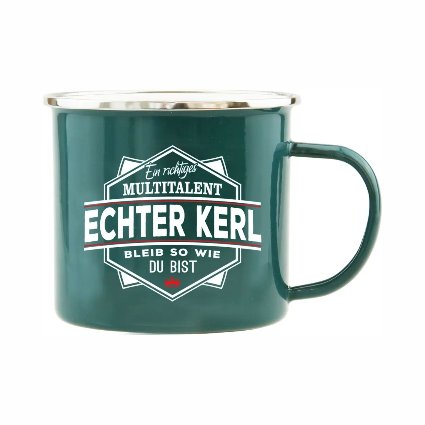 Emaille-Becher Echter Kerl