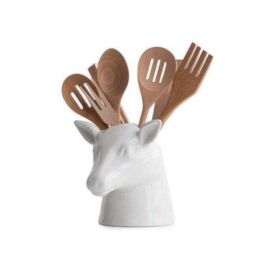 SUCK UK | Hirschkopf Utensilienhalter Keramik