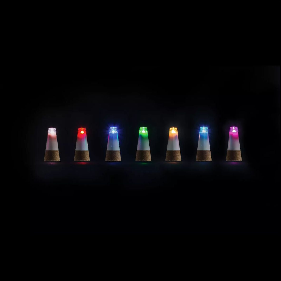 Suck UK - LED Flaschenlichter mit Akku und USB Anschluss - Multicolour