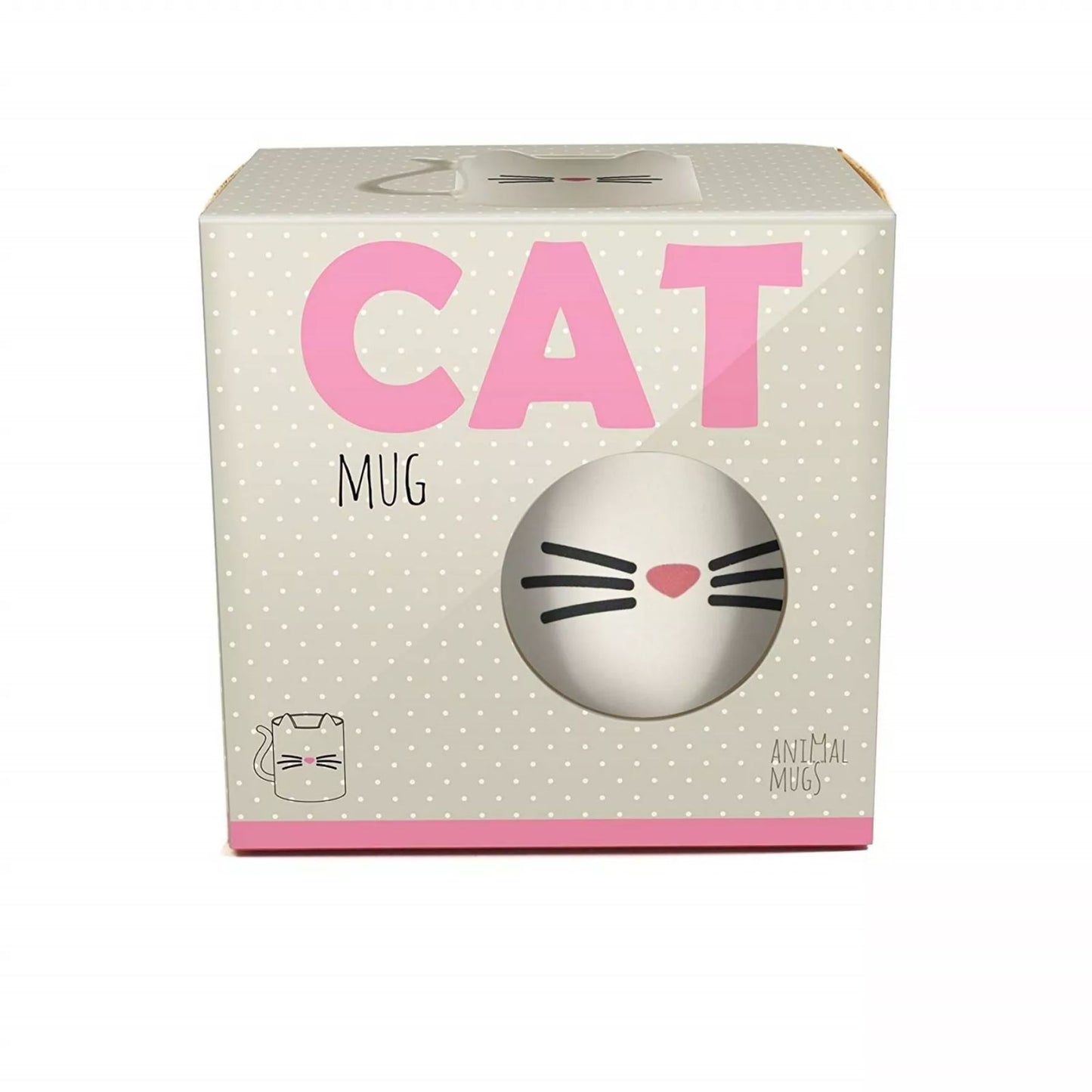 Katzenbecher weiß Keramik