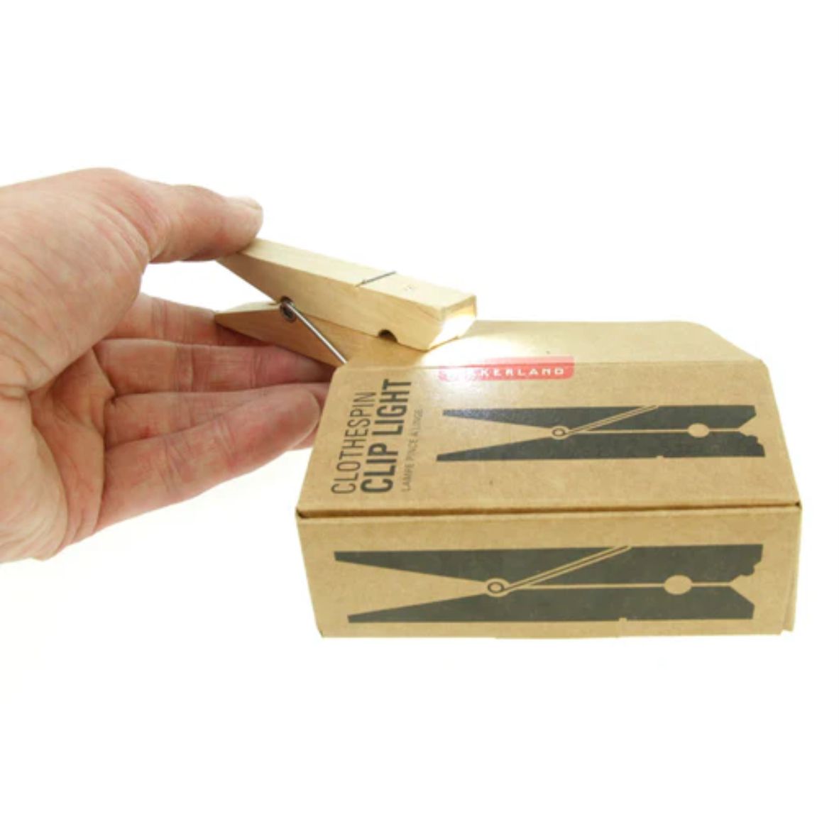 Kikkerland Clothespin Clip Light