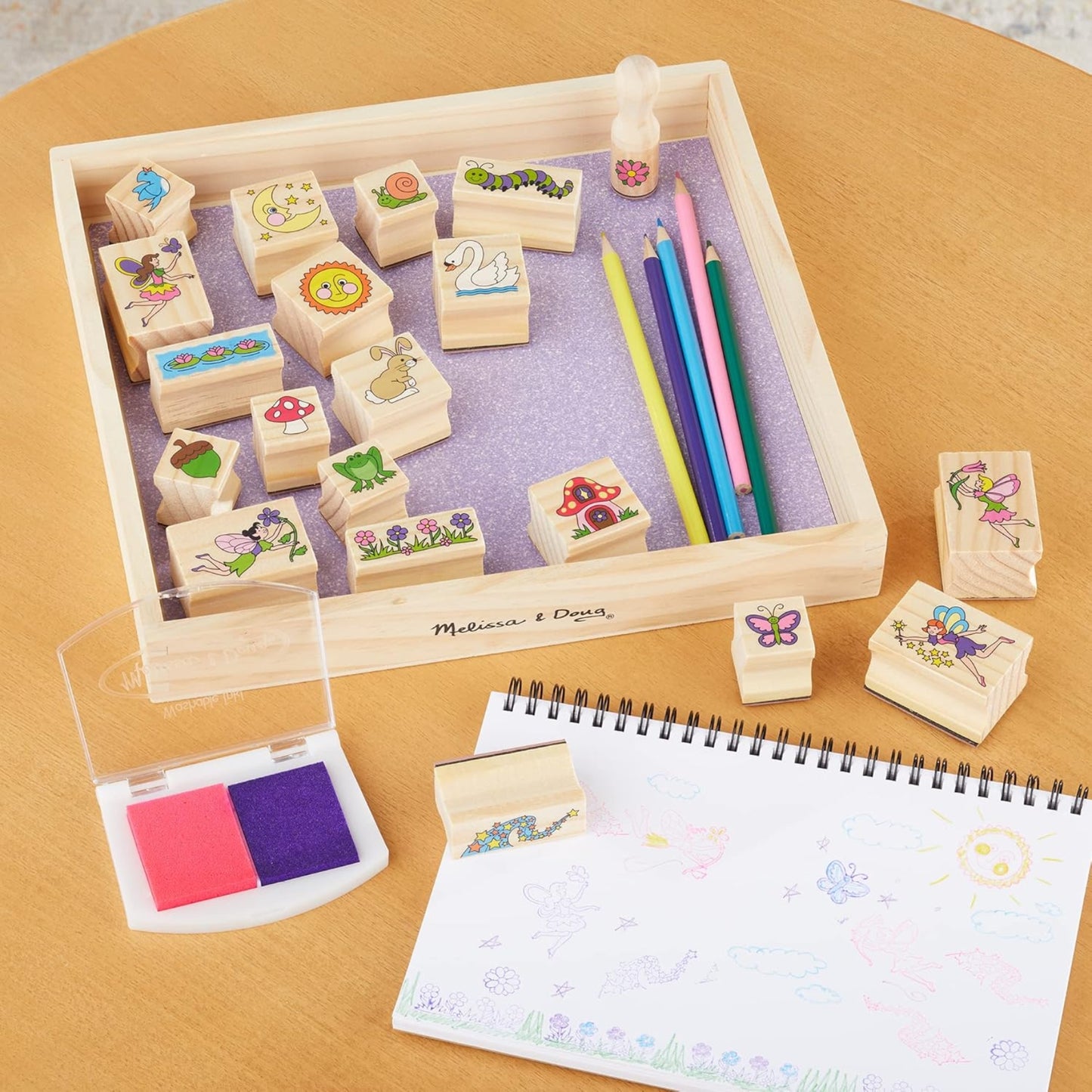 Melissa & Doug - Stamp-A-Scene-Fairy Garden