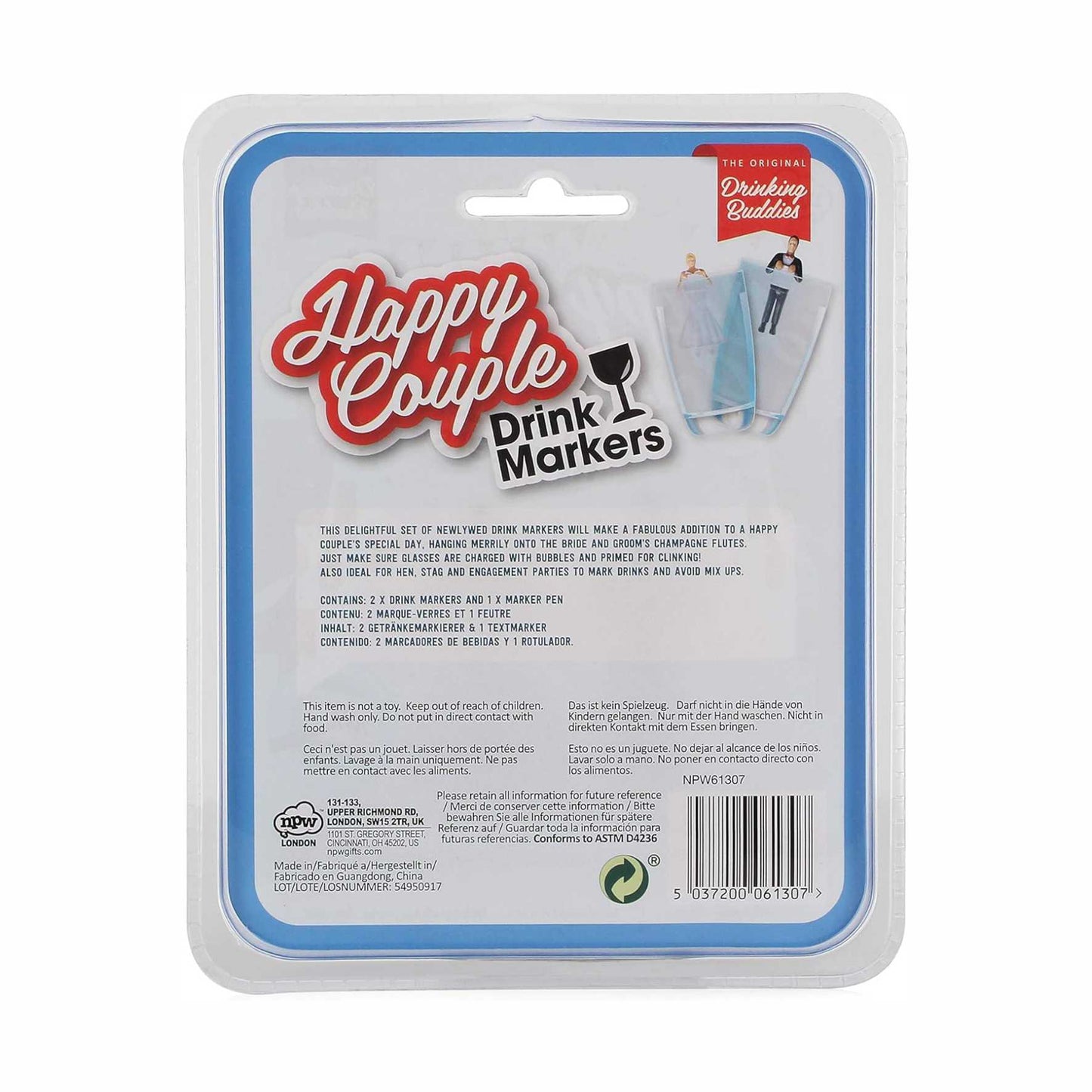 Drinking Buddies Bride & Groom Drink Markers