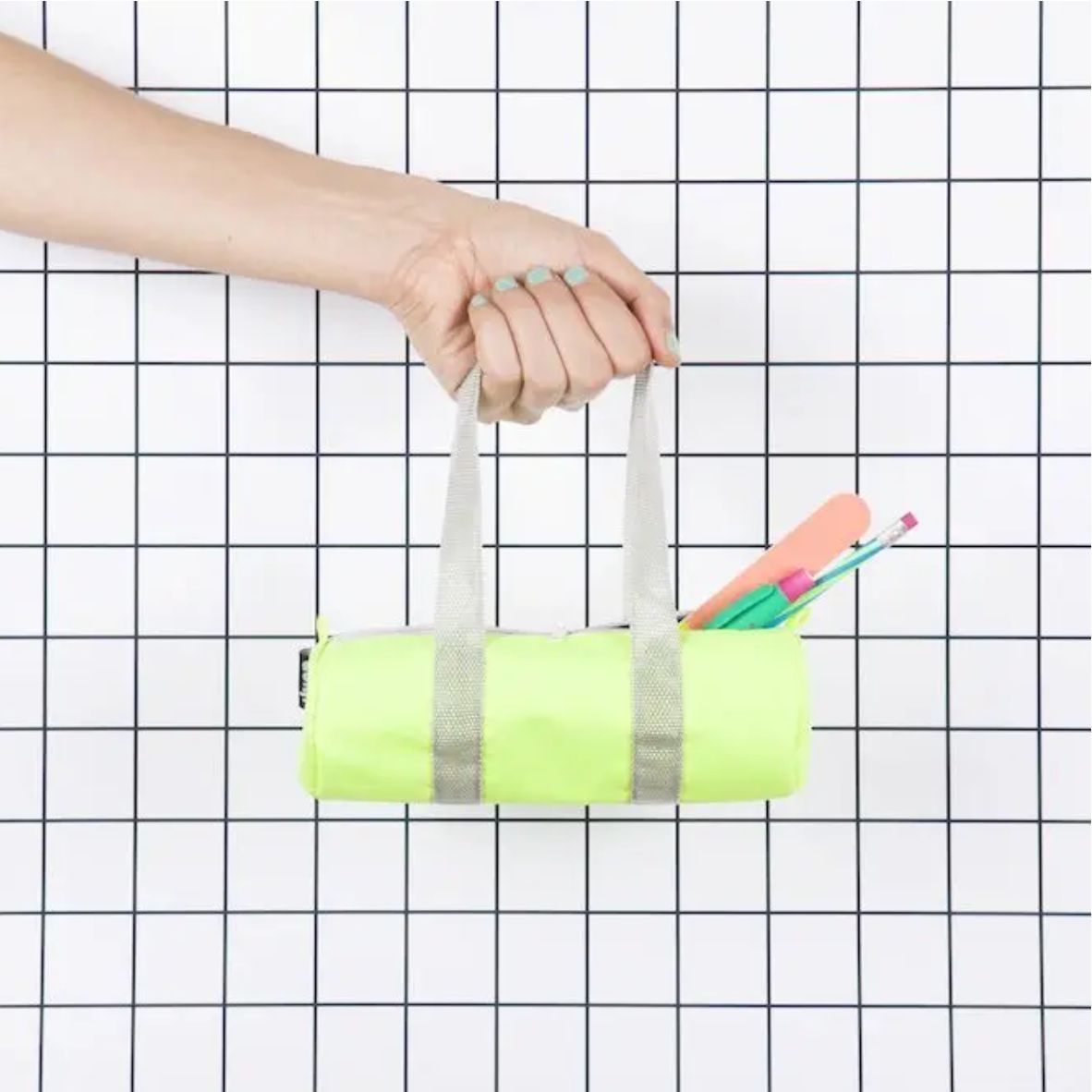 Doiy Etui Sporttasche 17 x 19,5 cm, Polyester, Neon-Gelb