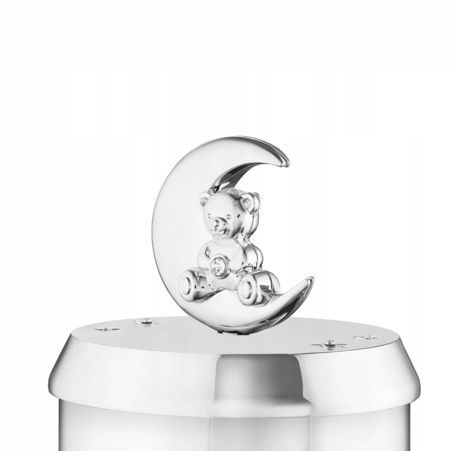 Zilverstad versilberte Spieluhr Bär für Kinder mit Melodie 8 cm hoch