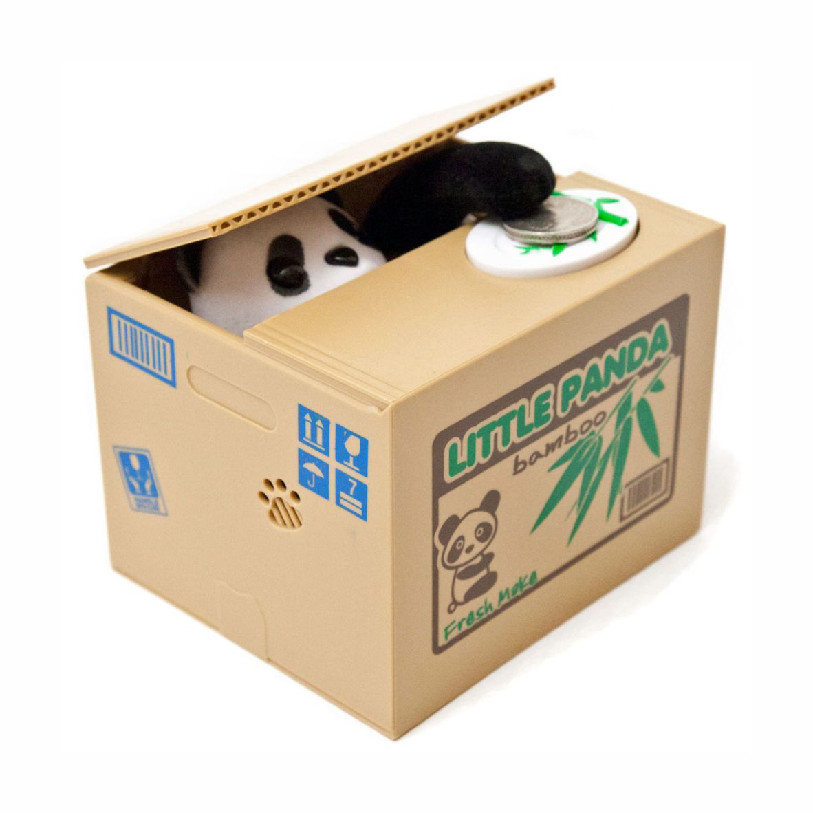 Gelddose Diebstahl Panda Elektronische 12x10x9cm