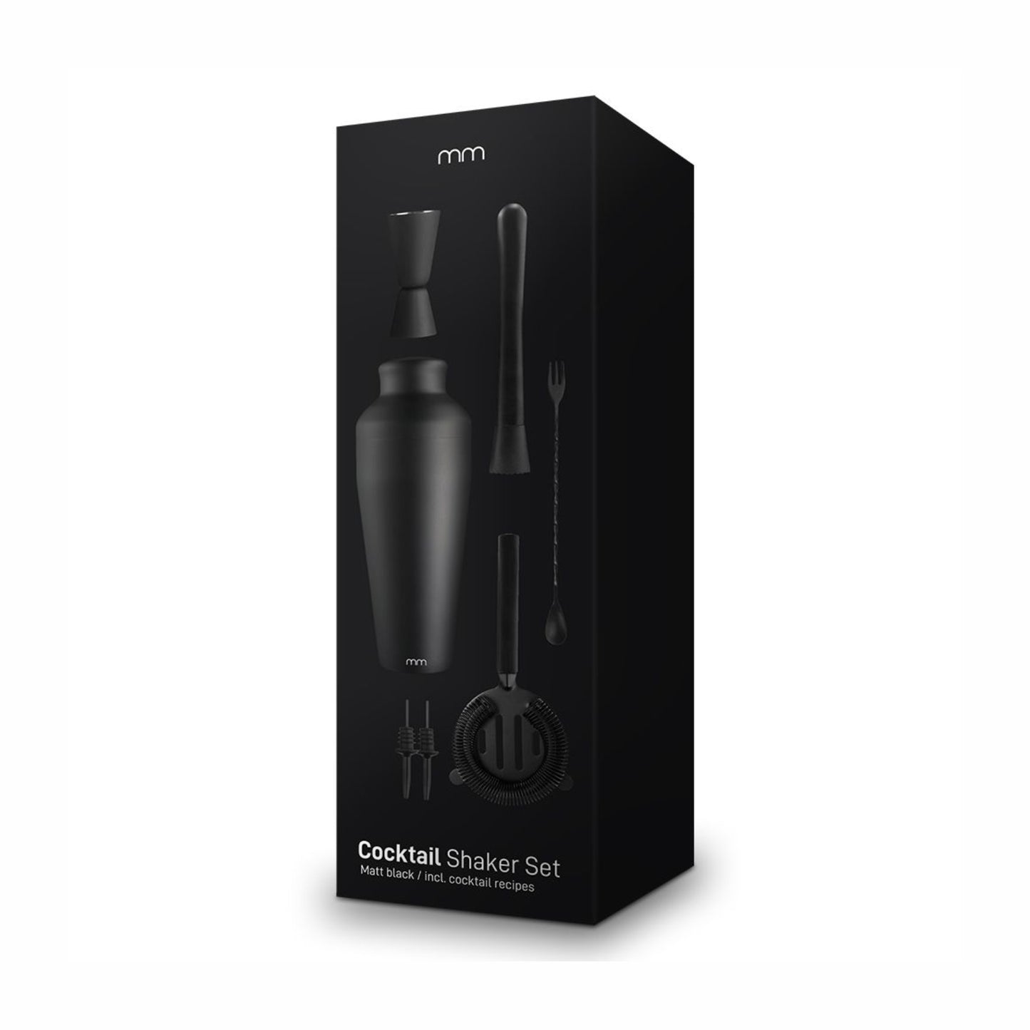 MM - Cocktail-Shaker-Set - Mattschwarz