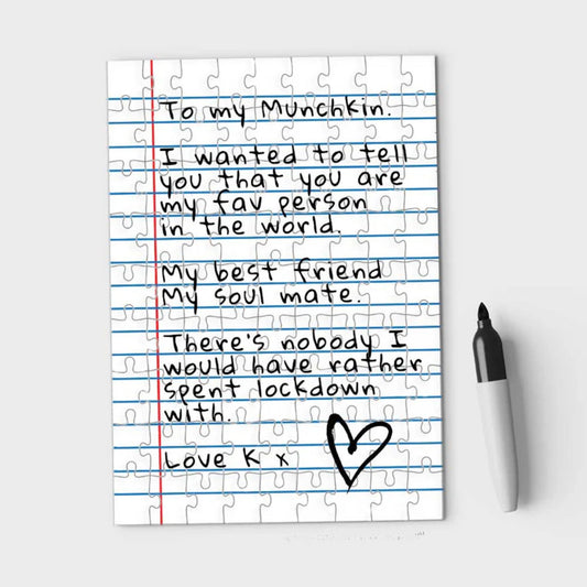 DIY Puzzle Brief zum Verschenken