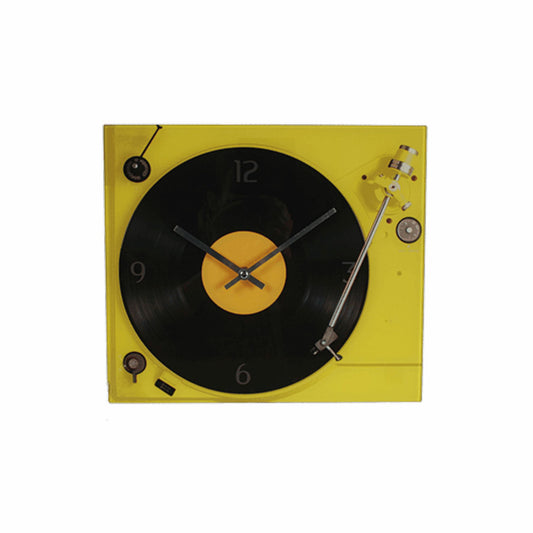 Wanduhr Plattenspieler - grün