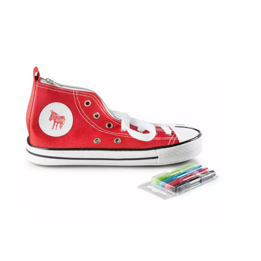 Doodle Red / Federtasche in Form eines Schuh