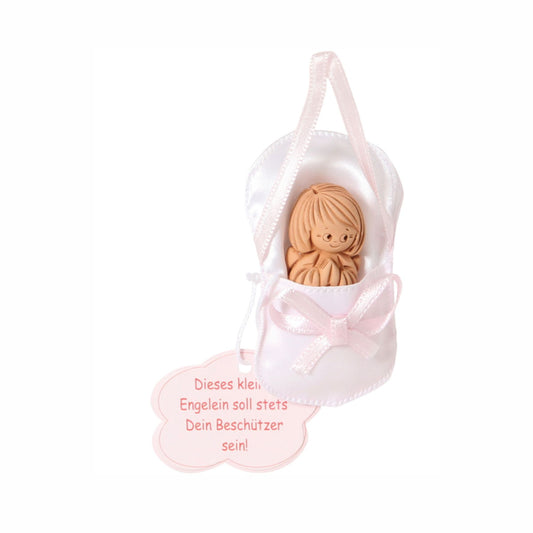 Baby Schutzengel - Mädchen im rosa Babyschlafsack