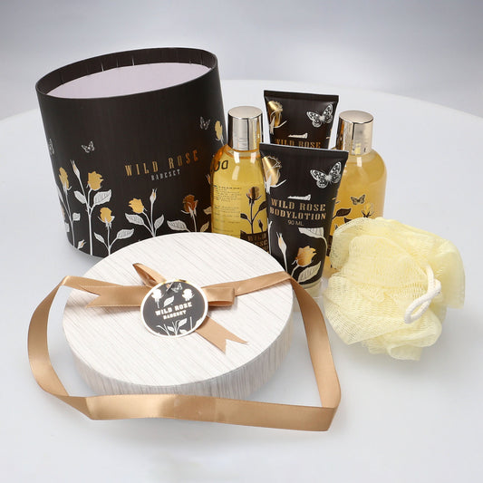 Wellness Geschenkset „Wild Rose“ – Hochwertiges Pflege-Set mit Rosenaroma