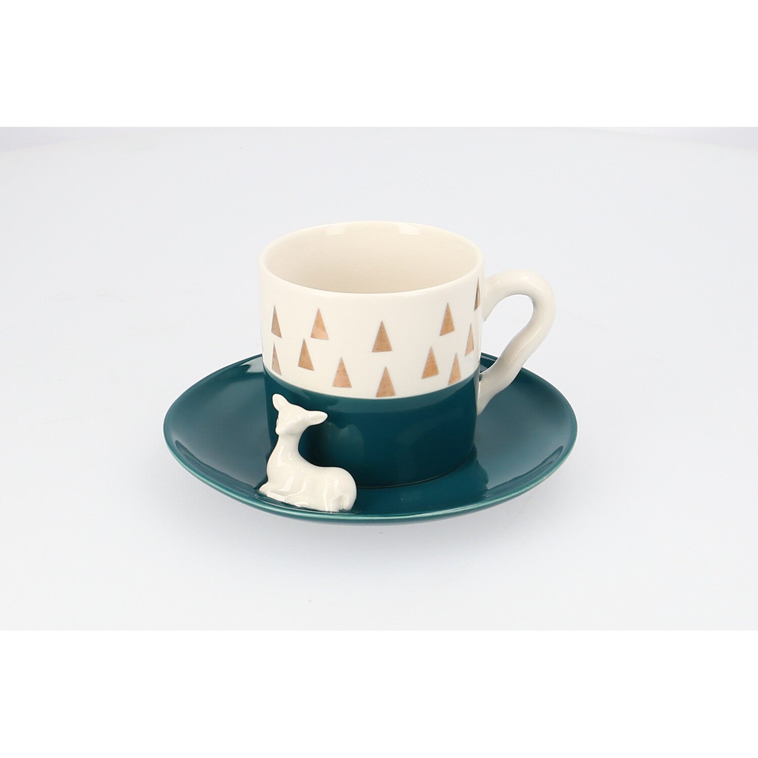 Knuffiges Tier-Tassenset in Geschenkbox - Rehkitz