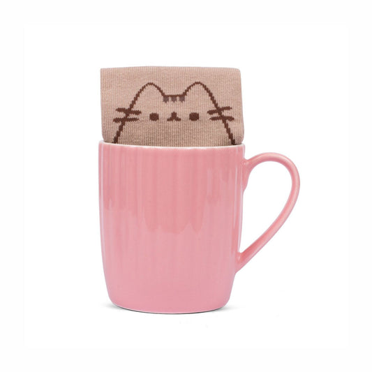 Tasse Pusheen Home - Tasse mit Socke - Pink Cupcake