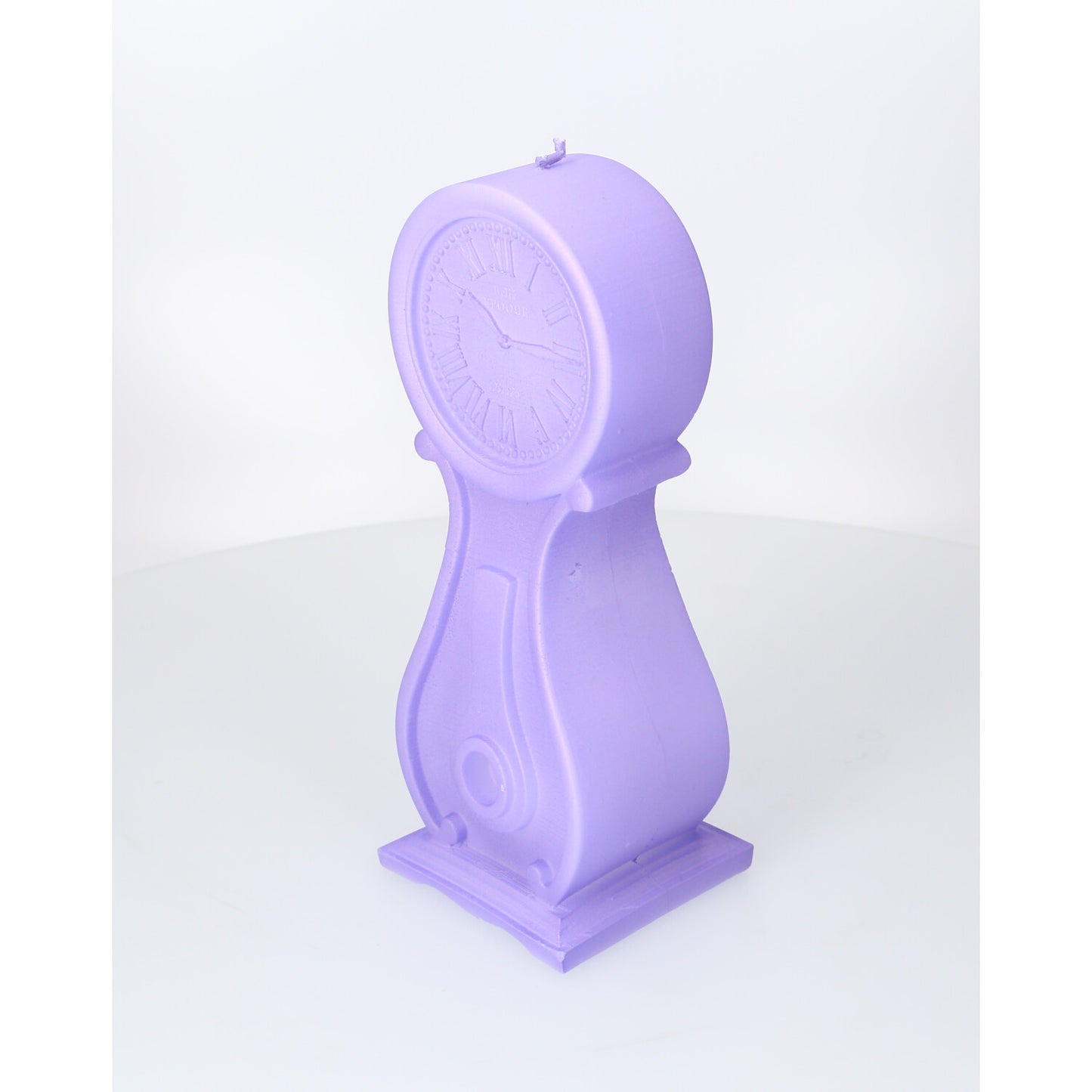 Dekorative Kerze - Standuhr - lila