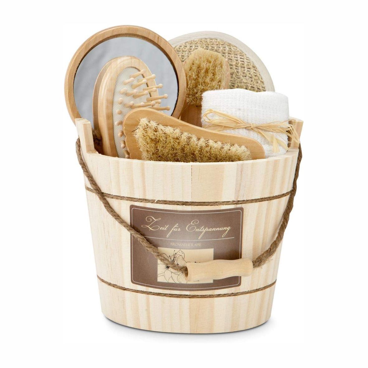 Geschenkset: Sauna Holzzuber, 5-teilig