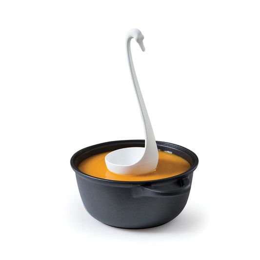 SWANKY - Suppenlöffel Schwan - Suppelkelle SWANKY weiß