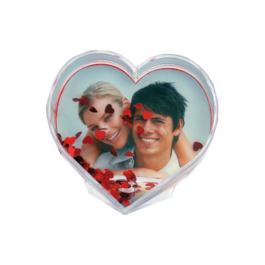 ZEP Glitzer-Herz Hearts mit transparentem Fuß für 9x9 cm Foto