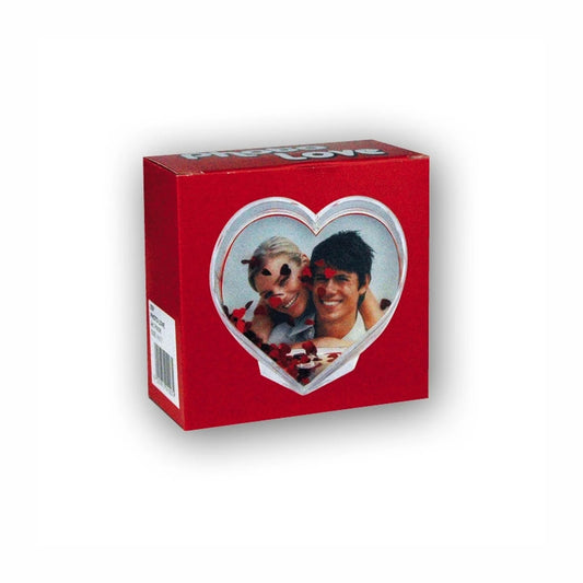 ZEP Glitzer-Herz Hearts mit transparentem Fuß für 9x9 cm Foto