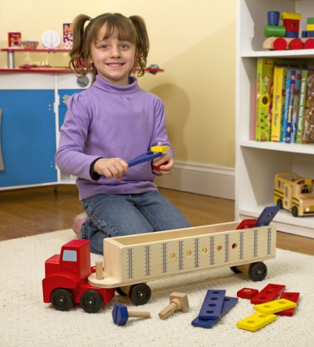 Kinder Holz LKW Werkzeugkasten