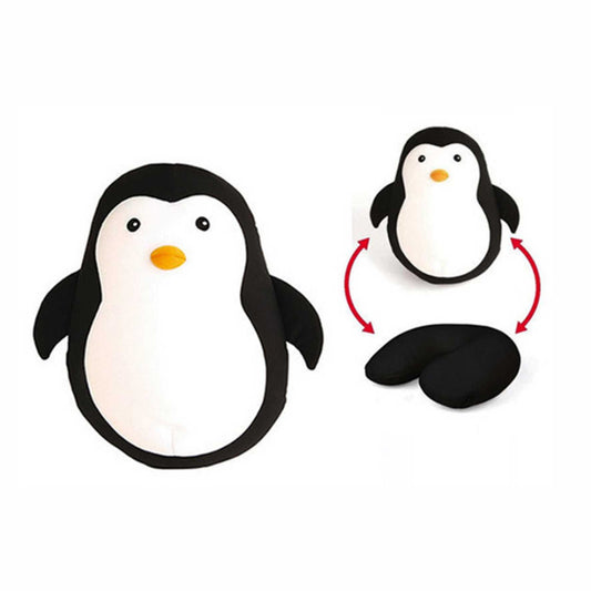 Kikkerland - Kinder Reisekissen, Nackenkissen Kinder, Pinguine Plush