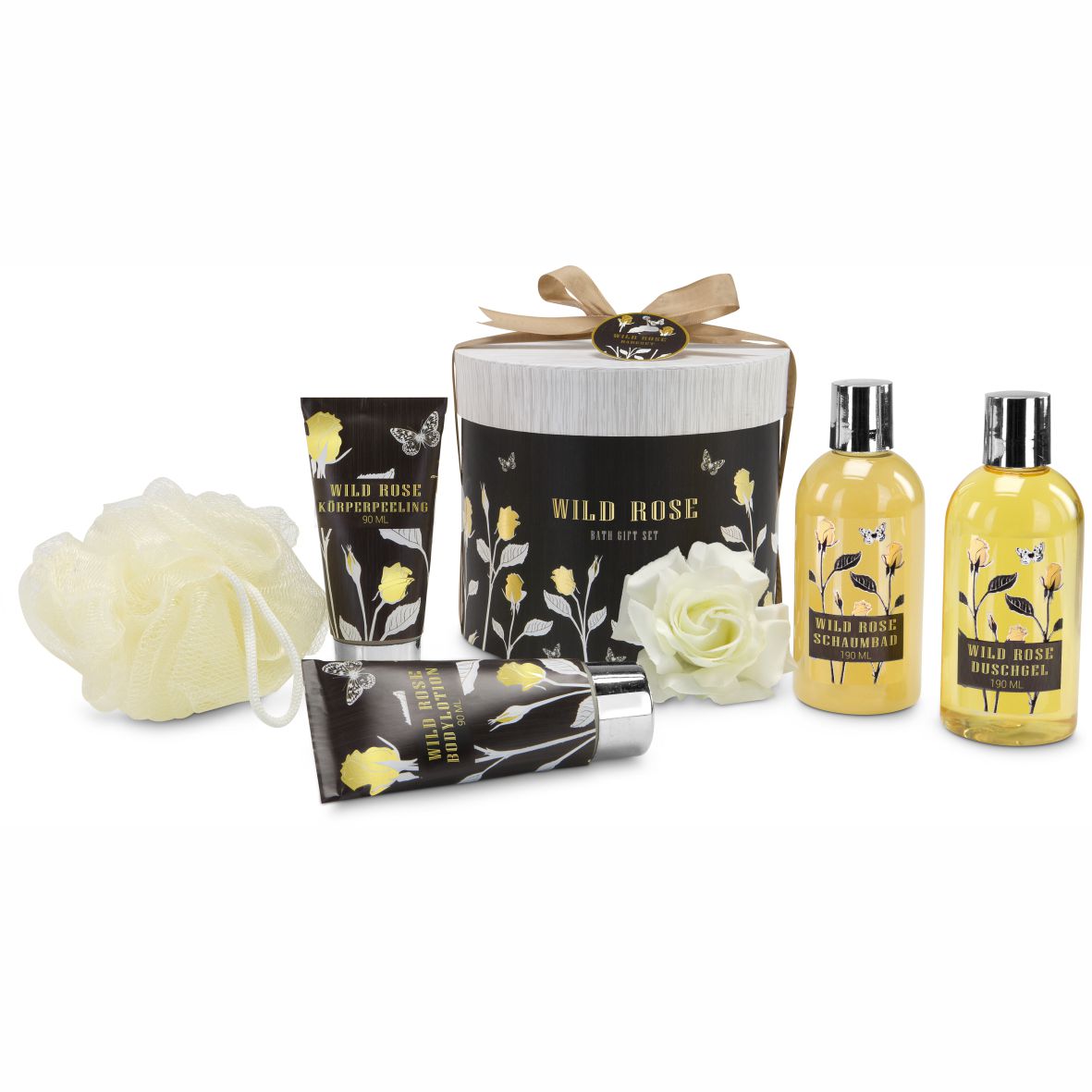 Wellness Geschenkset „Wild Rose“ – Hochwertiges Pflege-Set mit Rosenaroma