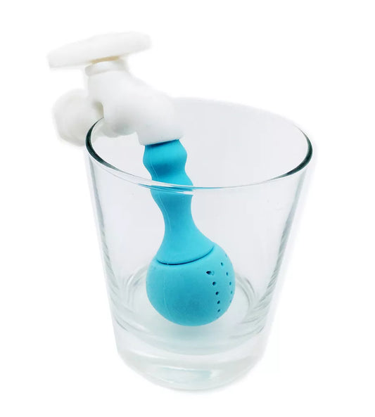 FOTOFOL - Tee Ei, tragbarer Silikon Wasserhahn Teefilter Haushalt Büro grün Silikon Tee Ei Wasserhahn Form Filterzubehör Teesieb Teefilter für Losen Tee